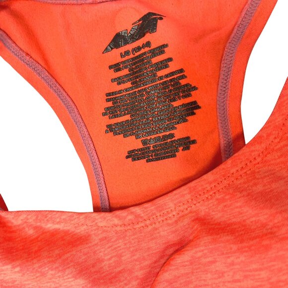 Set Of 2 Womens Activewear Racerback Tank Tops Large Coral & Bright Orange Light - Picture 3 of 7